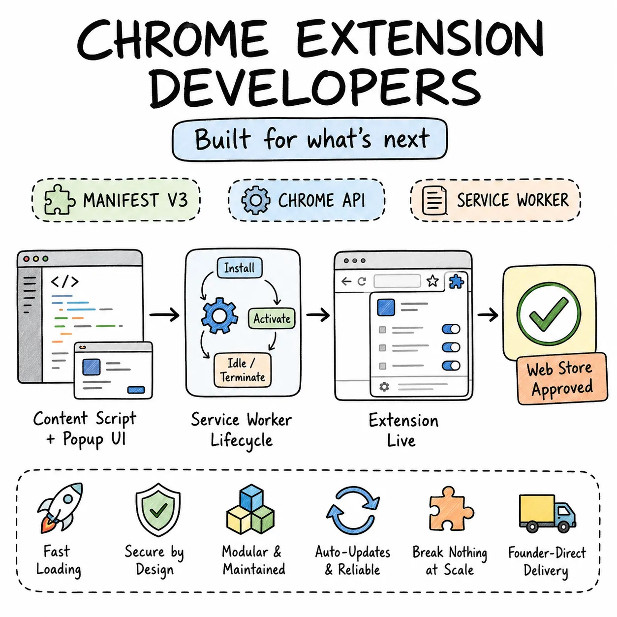 Chrome extension development — browser extension builds by Entalogics