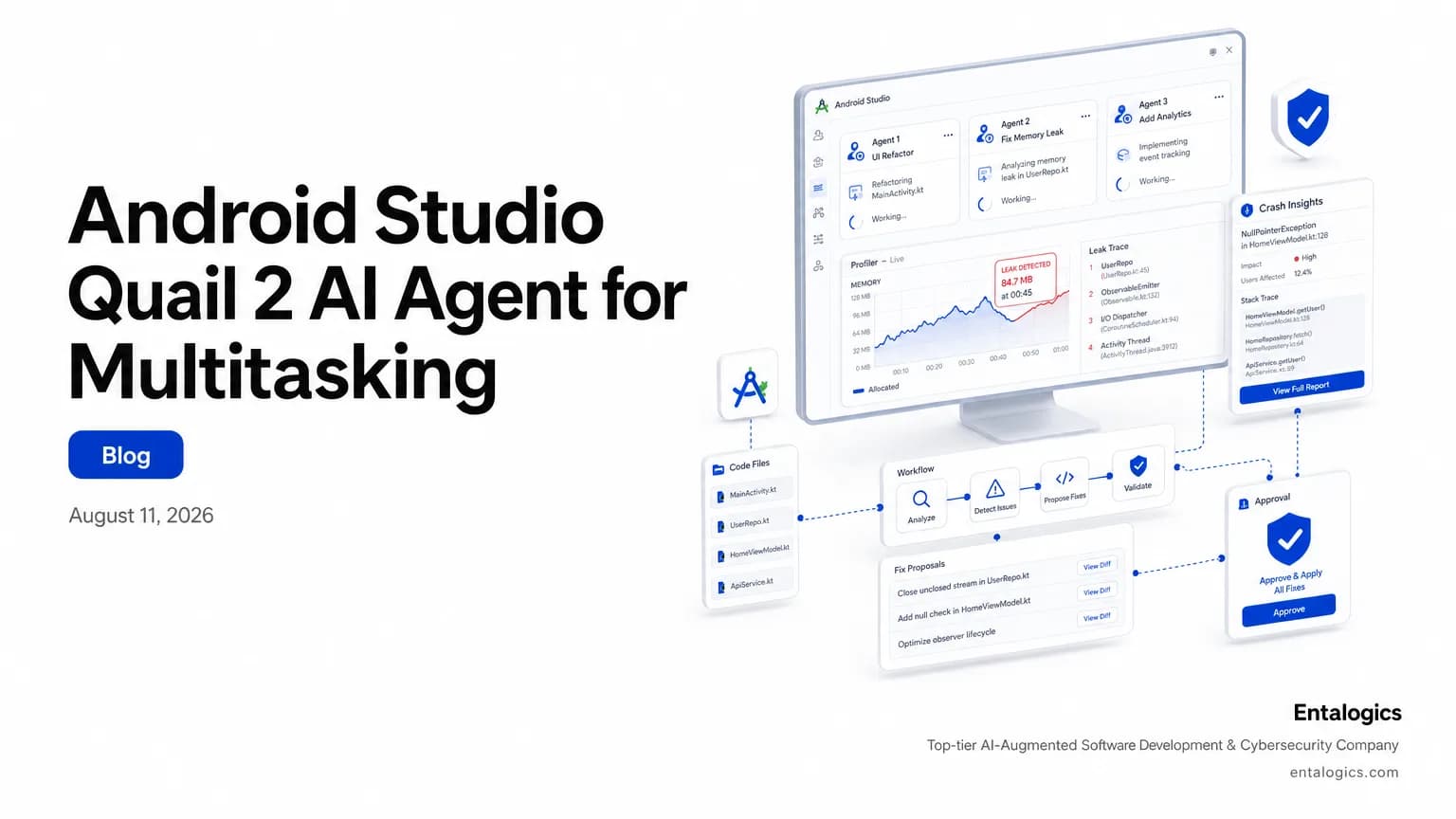 Android Studio Quail 2: AI Multitasking Agent