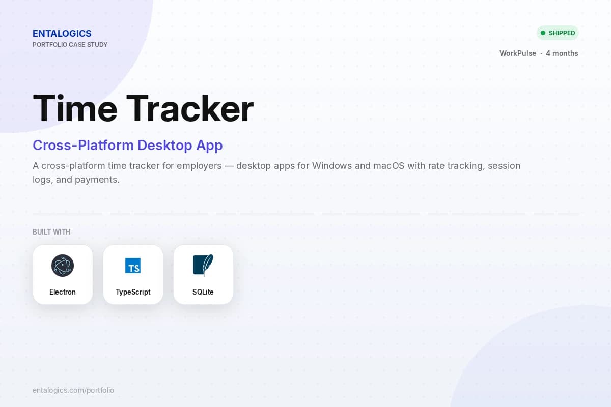 Time Tracker Desktop Development