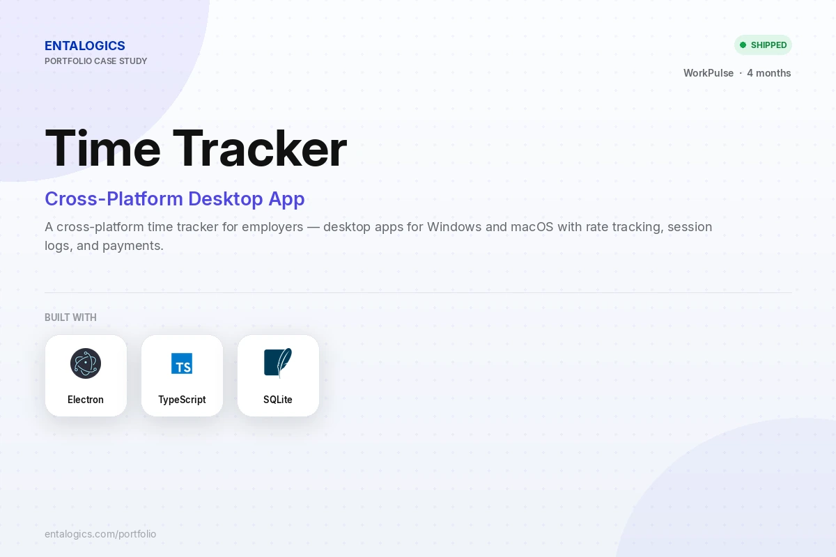 Time Tracker Desktop Development